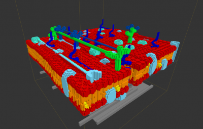 Voxelized, notice the floating lines?